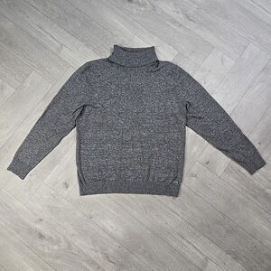 Calvin Klein Women's XL Long Sleeve Turtleneck Pullover Sweater in Black & Gray